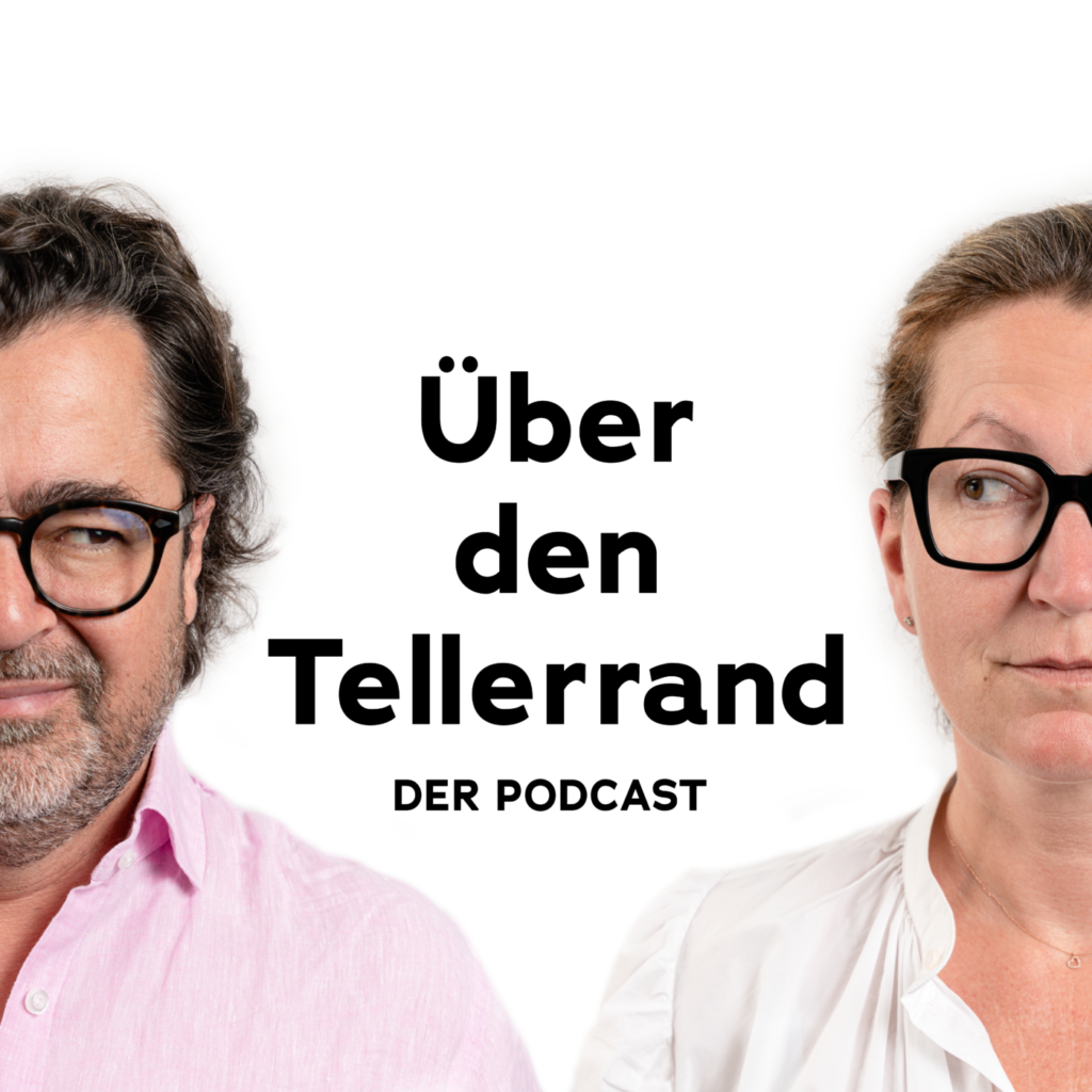 Über den Tellerrand Podcast Cover Christoph Cecerle Ursula Riegler