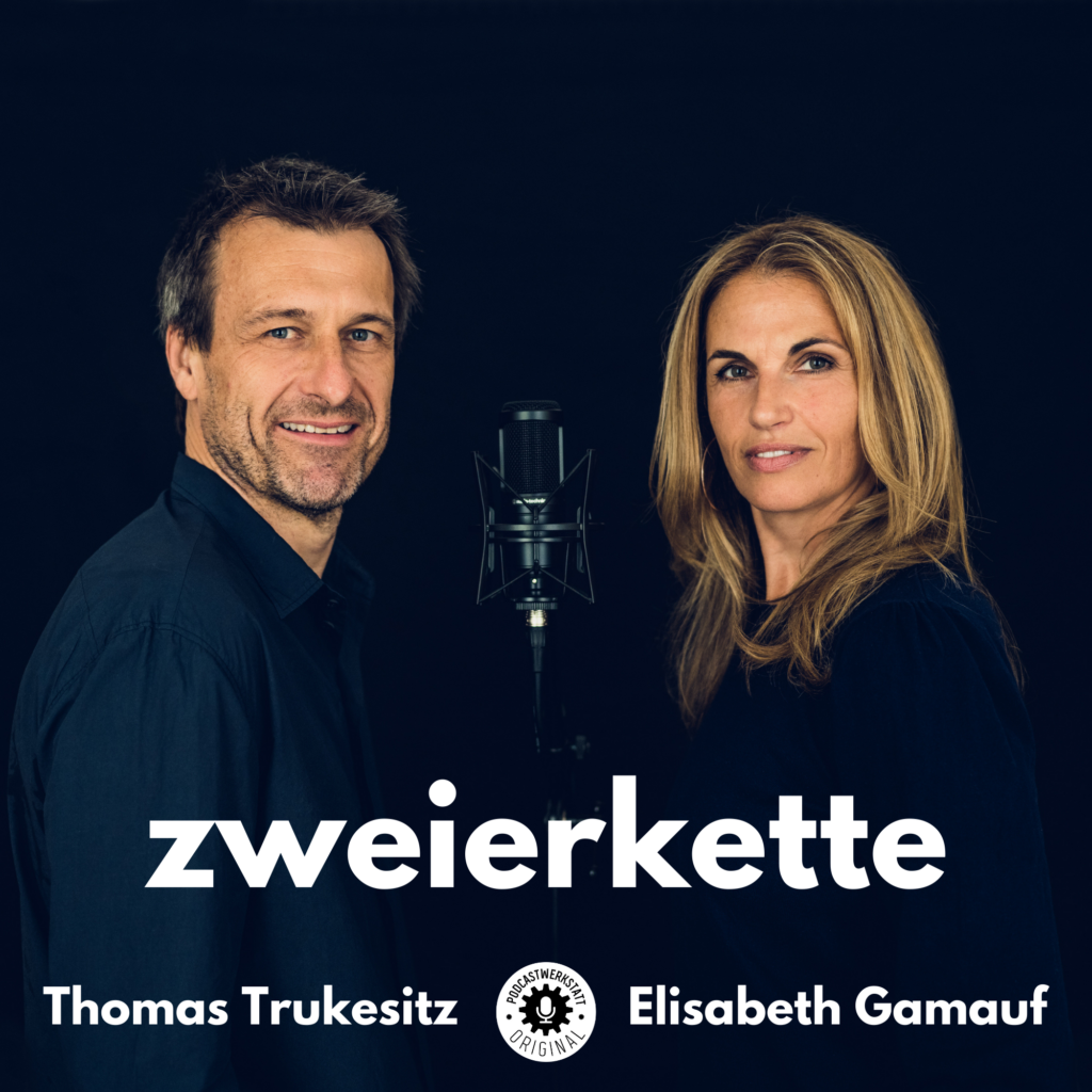 Podcast Cover zweierkette mit Thomas Trukesitz und Elisabeth Gamauf