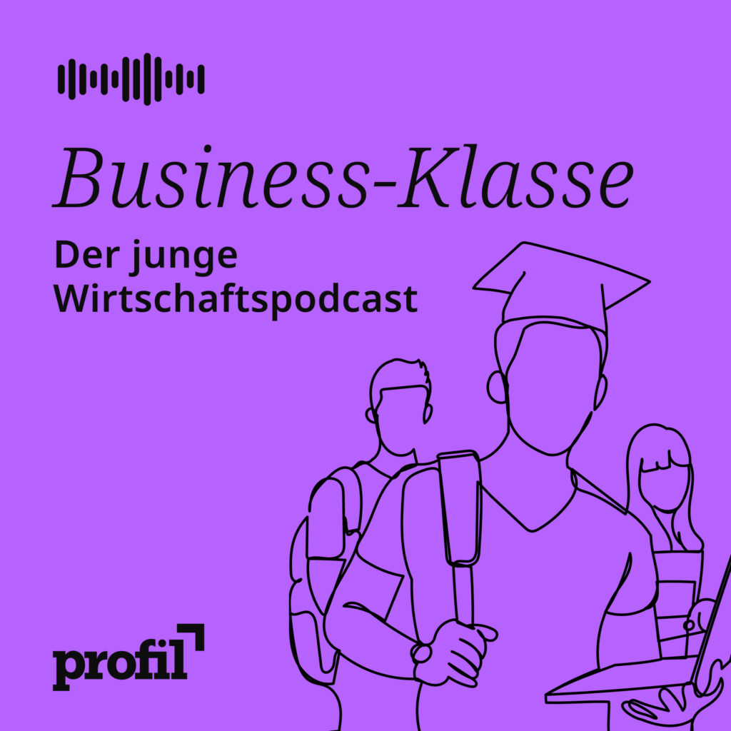 Podcast Cover "Business-Klasse": Der junge Wirtschaftspodcast von profil (Profil Redaktion GmbH). Produziert von der Podcastwerkstatt.