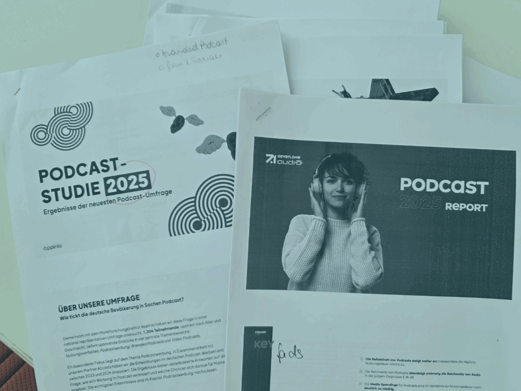 Umfrage Podstars by OMR und Seven.One Audio 2025